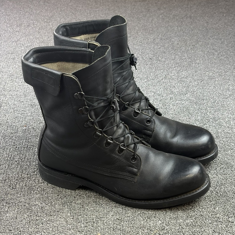 Addison Shoe Company Military Combat Boots Black Leather Vibram USA Mens 11E